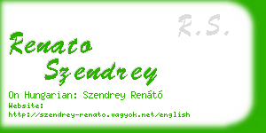 renato szendrey business card