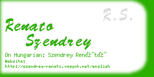 renato szendrey business card